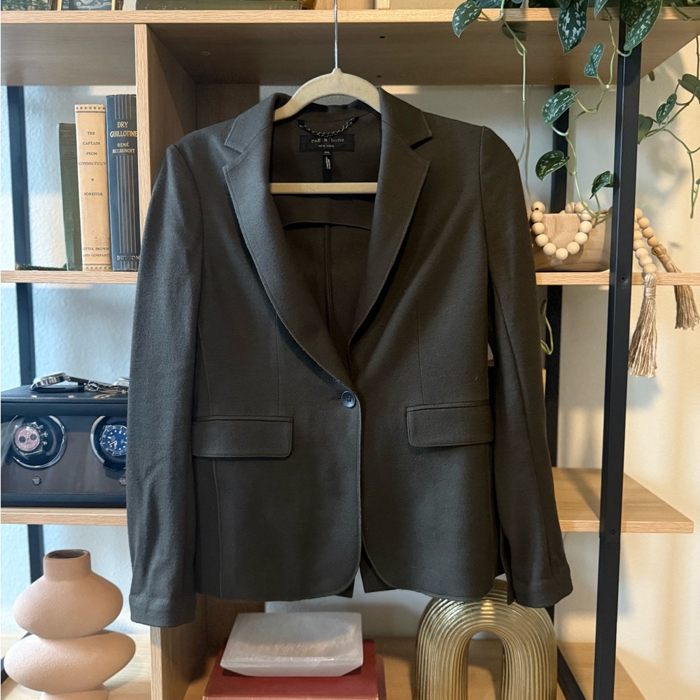 🪐🪐🪐rag and bone Soft Lighweight Wool Blazer Size 00 Business Natural